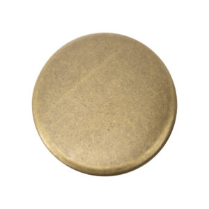 Round Vintage Shiny Metal Hollow Shank Buttons,20 Pack 
