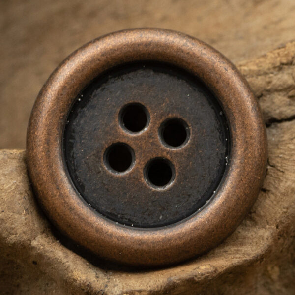 Japanese Round Retro Metal Buttons,4 Hole,10pcs