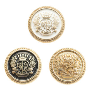 British Wheat Crown Metal Shank Buttons for Suits 10pcs 
