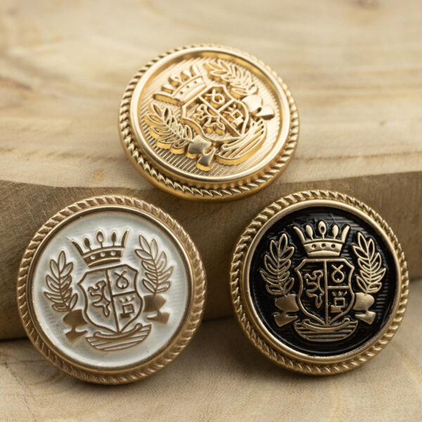 British Wheat Crown Metal Shank Buttons for Suits 10pcs