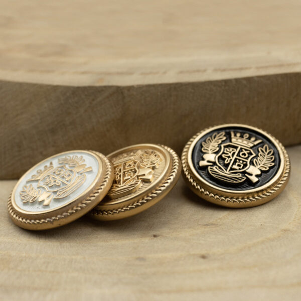 British Wheat Crown Metal Shank Buttons for Suits 10pcs