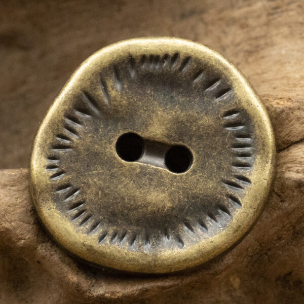Irregular Antique Zinc Alloy Metal Button 2 Hole,10 Pack