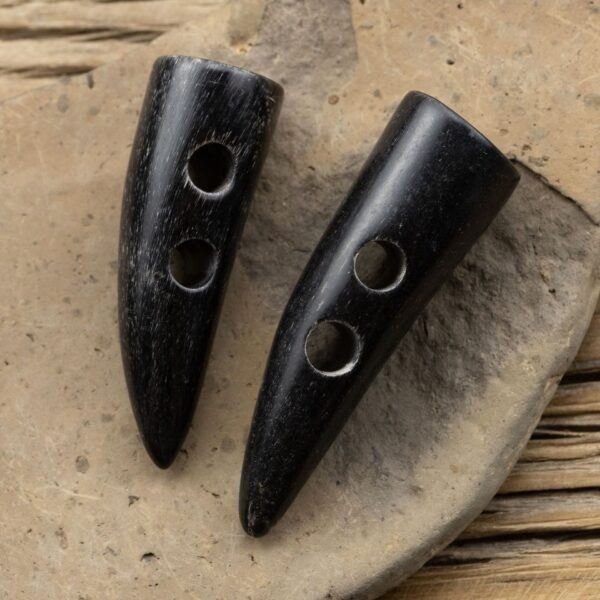 Black Natural Real Horn Toggle Buttons,5pcs