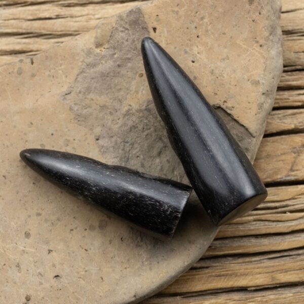 Black Natural Real Horn Toggle Buttons,5pcs
