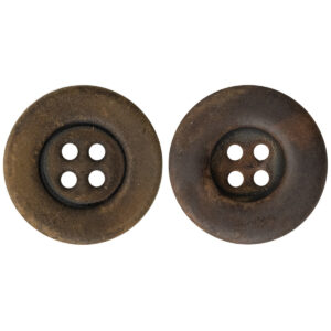 Antiqued Burnt Yellowish Real Horn Buttons 10 Pack 