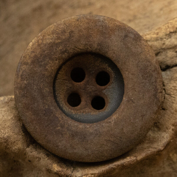 Antiqued Burnt Yellowish Real Horn Buttons 10 Pack
