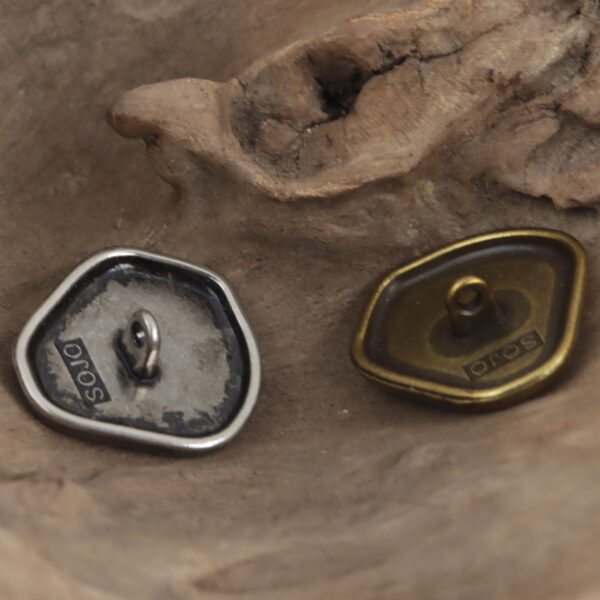 Irregular Vintage Shank Metal Buttons 10 Pack