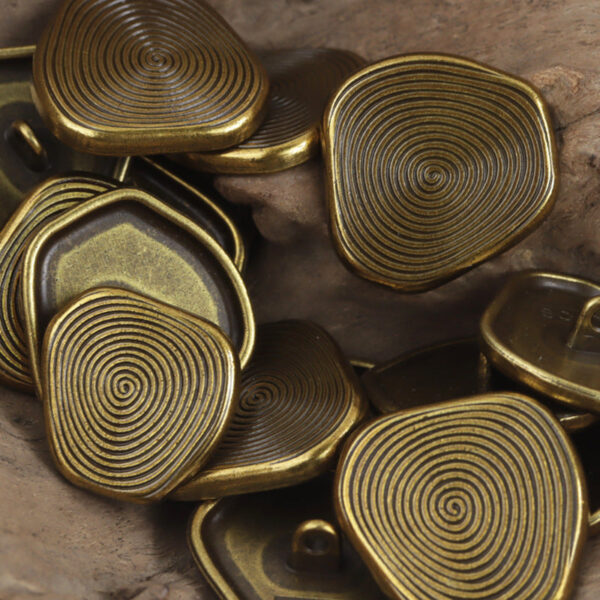 Irregular Vintage Shank Metal Buttons 10 Pack