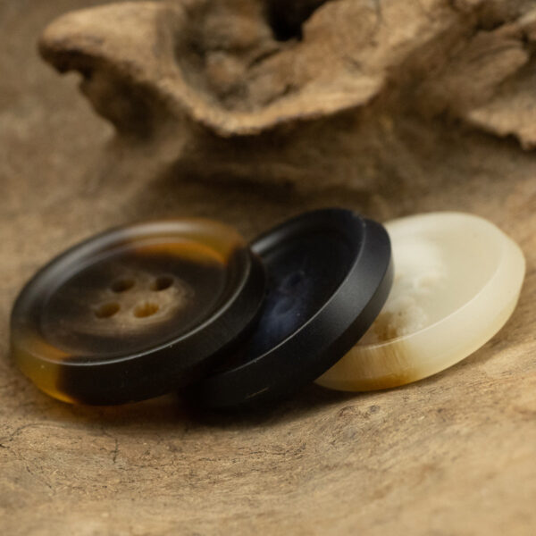 Tortoiseshell-Toned Double-Sided Resin Flat Buttons 20 Pack