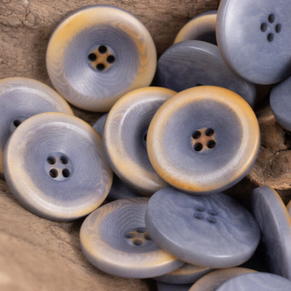 Vintage Burnt Natural Palm Fruit Corozo Buttons Round 10PCS
