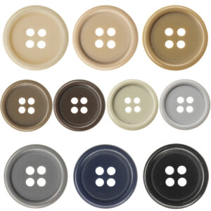Solid Color Suit Uniform Resin Buttons 100 Pack 