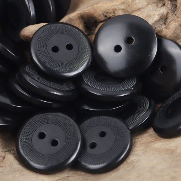 Vintage Round Polka Dot Natural Palm Fruit Corozo Buttons 10 Pack