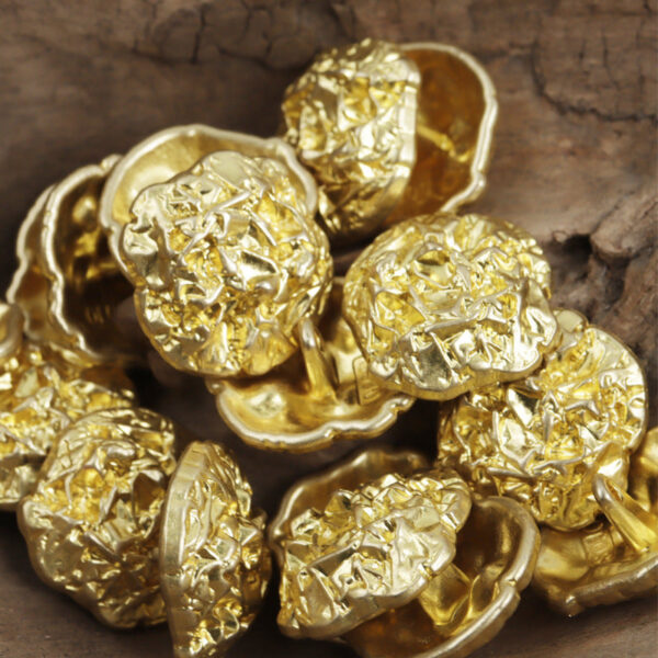 Irregular Vintage Pleated Metal Buttons for Suits Sweaters 10pcs