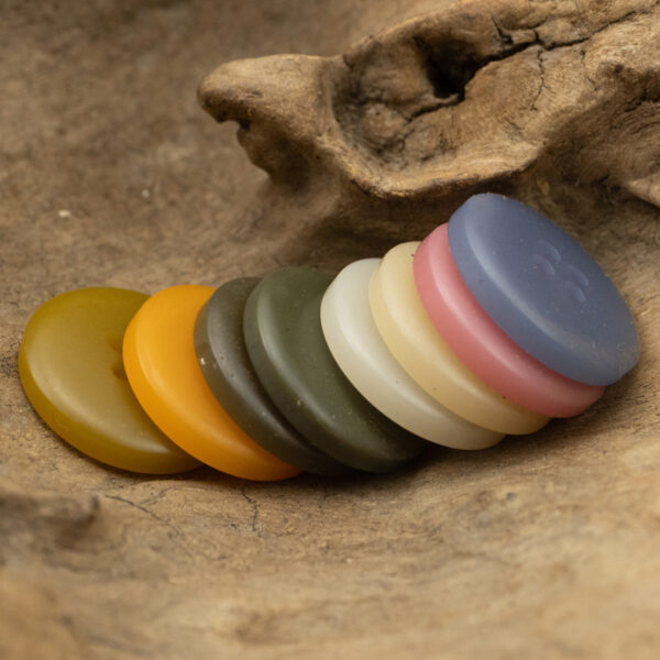 Pastel Color Resin Flat Buttons 20pcs