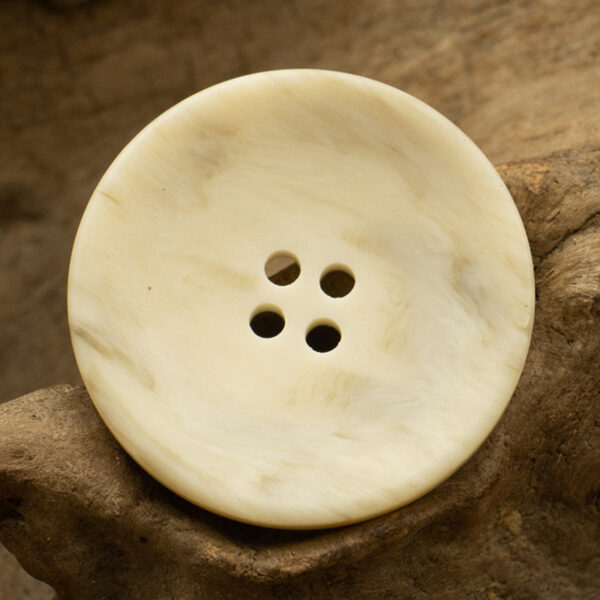 Matte 4 Hole Resin Buttons Bowl Shape Imitation Wood Grain 20 Pack