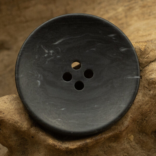 Matte 4 Hole Resin Buttons Bowl Shape Imitation Wood Grain 20 Pack