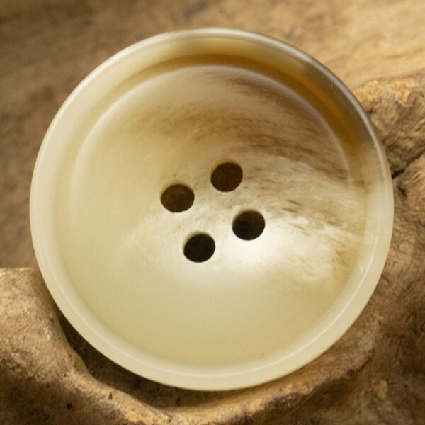 Round Resin Buttons Imitating Horn 20pcs
