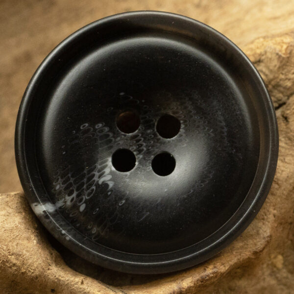 Round Resin Buttons Imitating Horn 20pcs