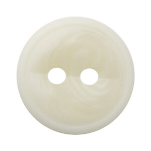 Thin-Edged White 2 Hole Resin Buttons Fish-Eye Shape 50pcs 