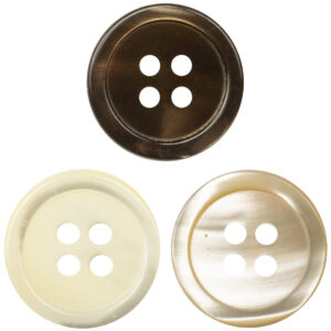 Natural Shell Buttons for High-End Custom Shirts - 6pcs