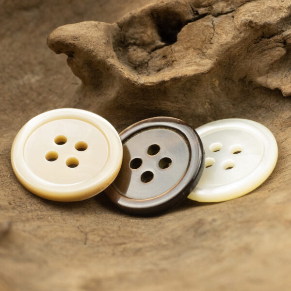Natural Shell Buttons for High-End Custom Shirts - 6pcs - Image 3