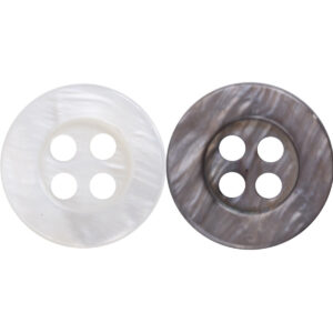 White Smoky Gray Pearl Shell Buttons for Natural Silk Shirts 30pcs