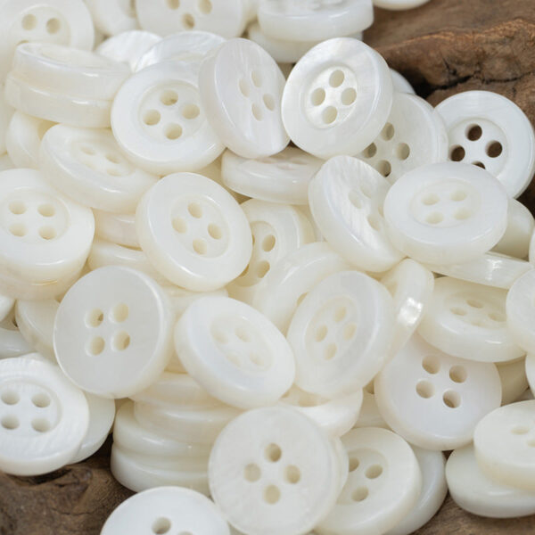 White Smoky Gray Pearl Shell Buttons for Natural Silk Shirts 30pcs - Image 4
