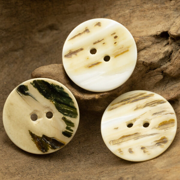 11.5/18/25mm Classic Flat Two-Hole Natural River Shell Buttons 10pcs - Image 5