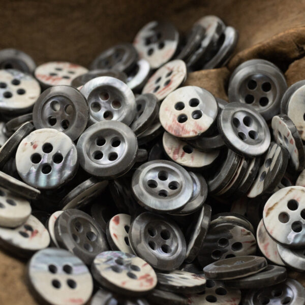 11.5mm Dark Blue Black Natural Shell Buttons for Silk Shirts 10pcs - Image 5