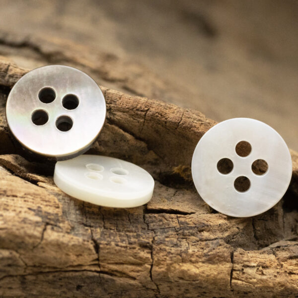 10/11.5mm Double Flat Natural Pearl Shell Buttons for Polo Dresses 10pcs - Image 2