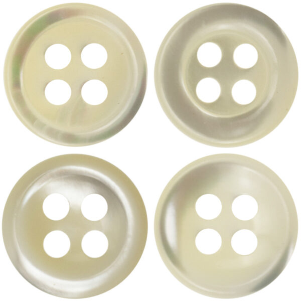 Beige Shell Buttons for Retro Silk Shirts Dresses 10pcs