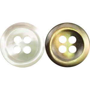 11.5mm Ink-Blended Natural Shell Buttons for Vintage Floral Blouses 5pcs
