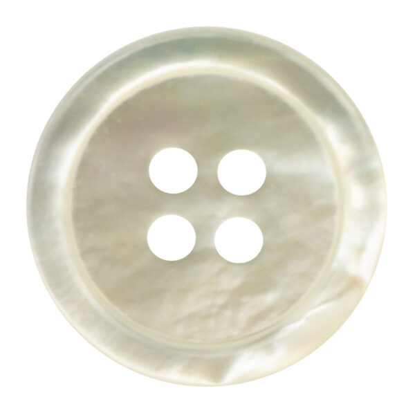 23mm Natural Off-White Genuine Shell Buttons for Custom Silk Shirts 2pcs