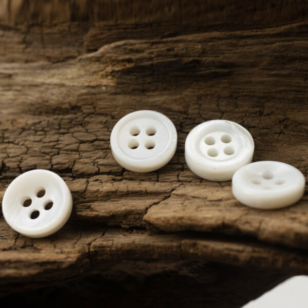 11.5mm Thick White Shell Buttons for Hepburn Elegant Dresses 24 Pack - Image 3