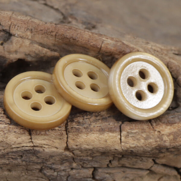 11.5mm Champagne Natural Pearl Shell Buttons 20pcs - Image 3
