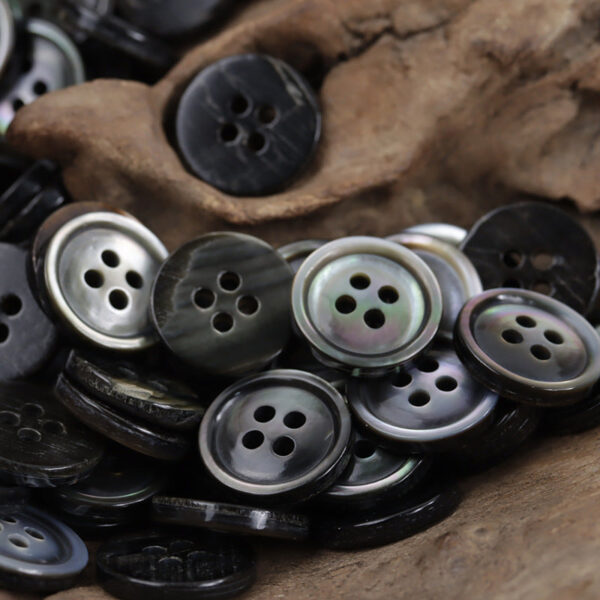 Colorful Romantic Snowflake Black Shell Buttons for Luxury Shirts 10pcs - Image 3