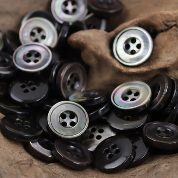 11.5mm Round Natural Colorful White Shell Buttons Bracelet Making 10pcs - Image 4