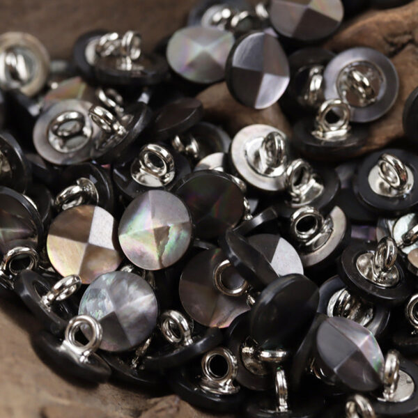 10mm Shell Buttons with Metal Shanks for Luxurious Silk Shirts Dresses 10pcs - Image 3