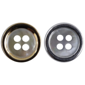 Natural Shell Buttons with Gold Silver Edges for Luxury Clothing 20PCS - Lots of Buttons