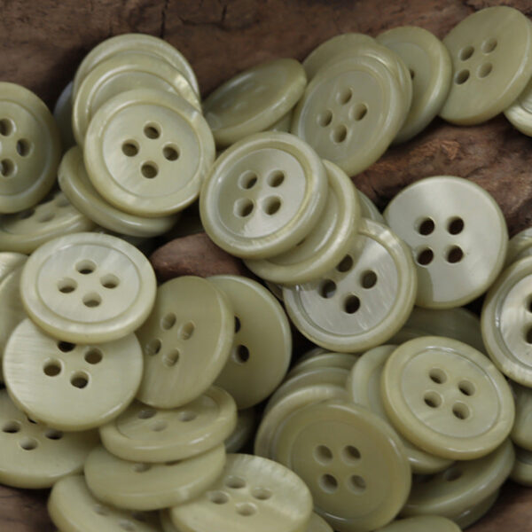 15mm Gray Khaki Turquoise Natural Shell Buttons for Cardigans 30 Pack - Image 4