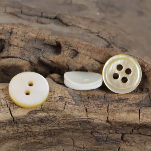 11mm Off-White Real Shell Buttons for DIY Jewelry Bracelets 30 Pack - Image 3