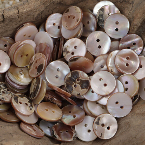 Curved Broken Style Natural Pink Shell Buttons Girly Clothes 20pcs - Lots of Buttons