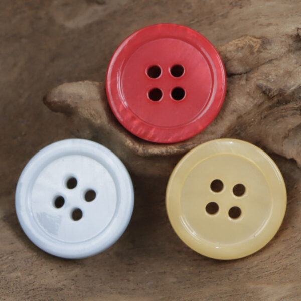 Candy-Colored Round Natural Shell Buttons for Clothes DIY Craft 10 Pack