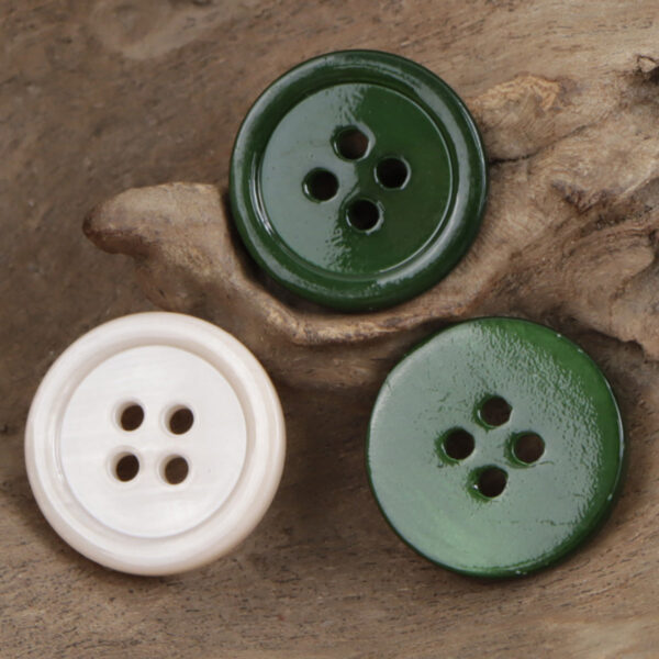 Candy-Colored Round Natural Shell Buttons for Clothes DIY Craft 10 Pack
