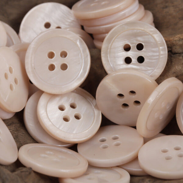Candy-Colored Round Natural Shell Buttons for Clothes DIY Craft 10 Pack