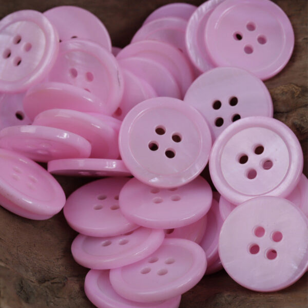 Candy-Colored Round Natural Shell Buttons for Clothes DIY Craft 10 Pack