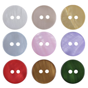 Dual Flat Two-Hole Shell Buttons for DIY Bracelets,10PCS 