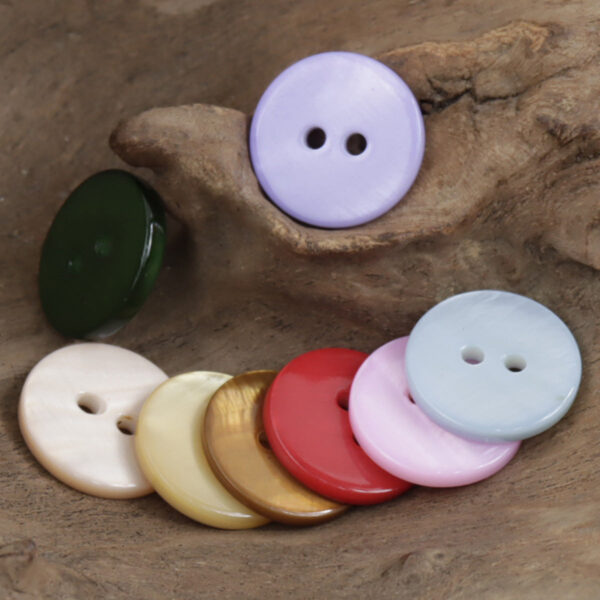 Dual Flat Two-Hole Shell Buttons for DIY Bracelets,10PCS