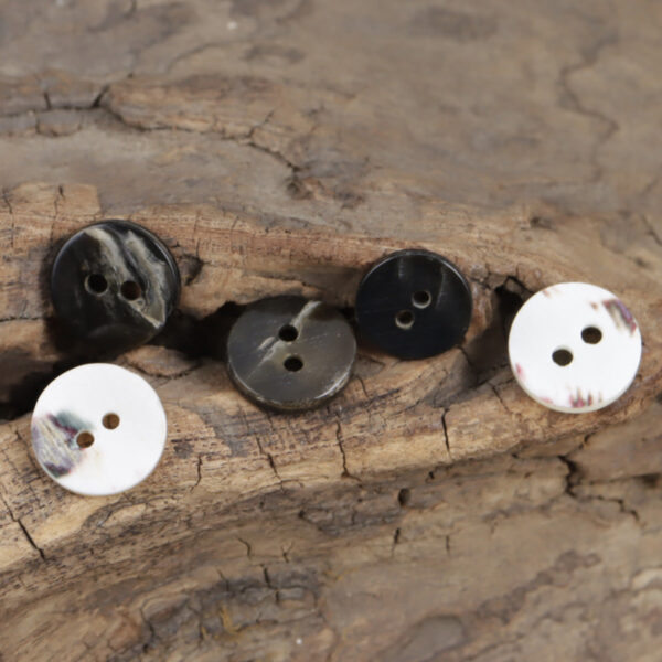 Natural Beige Shell Buttons for Wedding Haute Couture Shirts 10pcs - Image 2