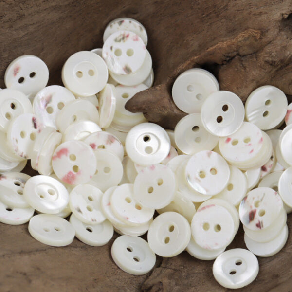 Natural Beige Shell Buttons for Wedding Haute Couture Shirts 10pcs - Image 3